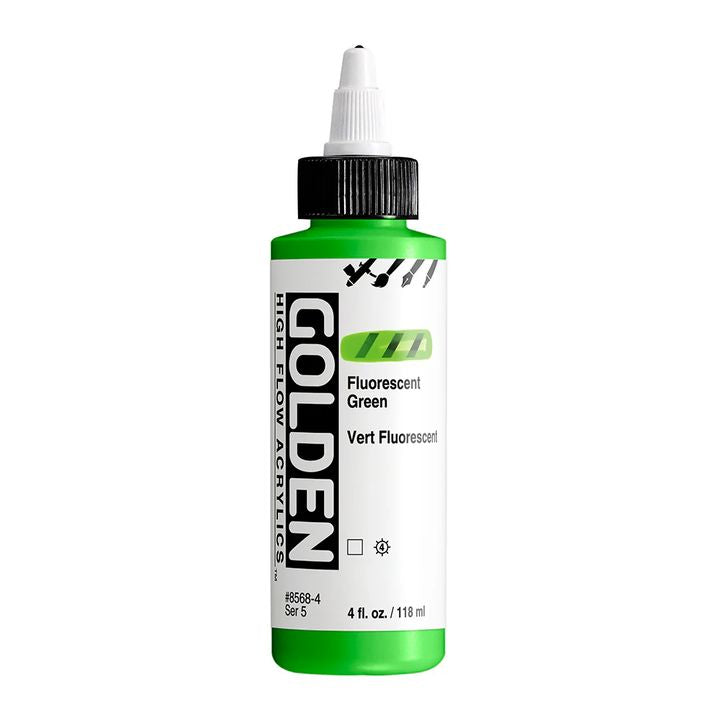 Akrylová farba GOLDEN High Flow Fluorescent 118 ml – 8568 Zelená