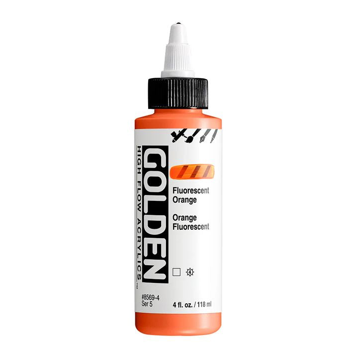 Akrylová farba GOLDEN High Flow Fluorescent 118 ml – 8569 Oranžová
