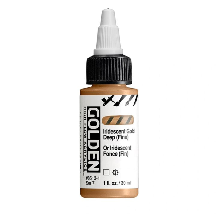 Akrylová farba GOLDEN High Flow Iridescent 30 ml – 8513 Hlboká Zlatá Jemná