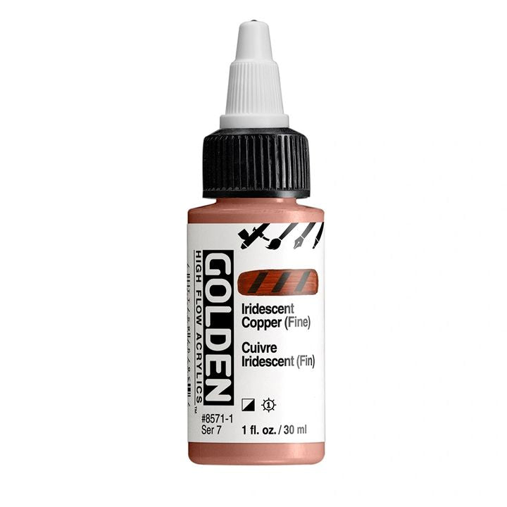 Akrylová farba GOLDEN High Flow Iridescent 30 ml – 8571 Medená Jemná
