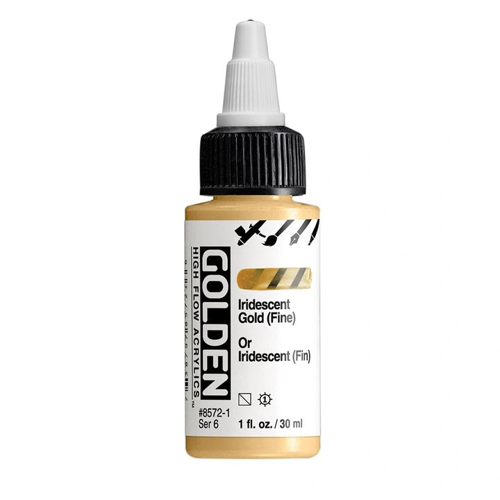 Akrylová farba GOLDEN High Flow Iridescent 30 ml – 8572 Zlatá Jemná