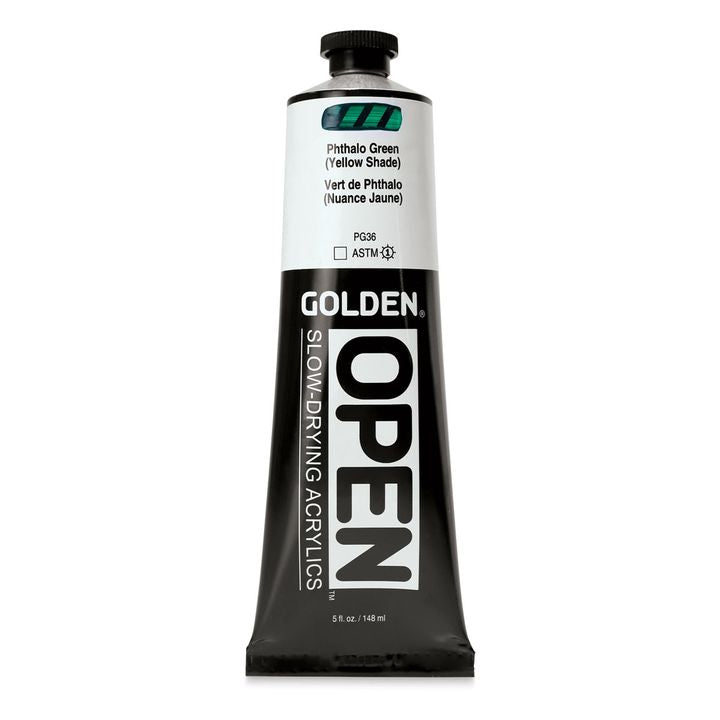 GOLDEN OPEN Slow-Drying Acrylfarbe 148 ml – 7275 Phthalocyaningrün (Gelbstich)