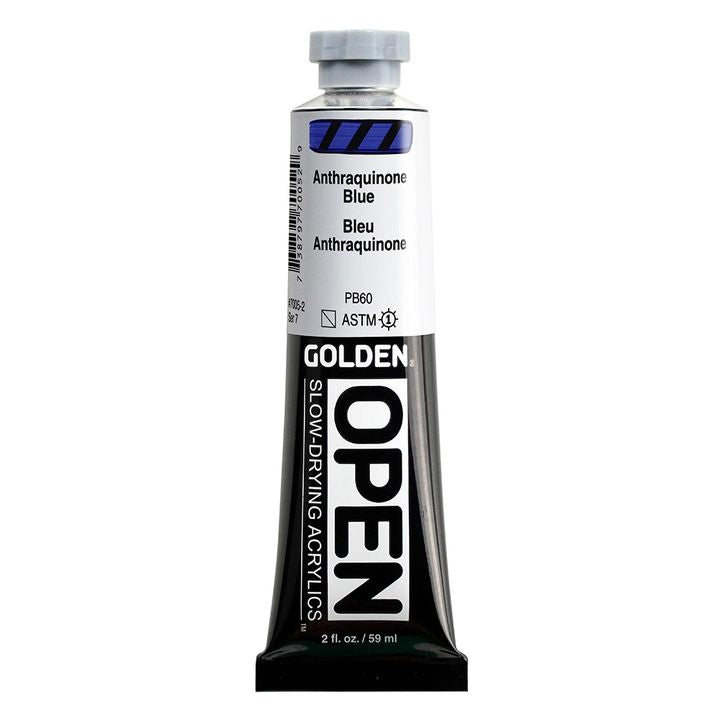 Akrylová farba GOLDEN OPEN Slow-Drying 59 ml – 7005 Antrachinónová modrá