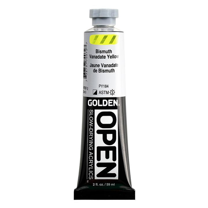 Akrylová farba GOLDEN OPEN Slow-Drying 59 ml – 7007 Bismut Vanadát Žltá