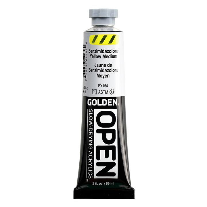 Akrylová farba GOLDEN OPEN Slow-Drying 59 ml – 7008 Benzimidazolón Žltá Stredná
