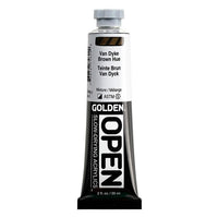 GOLDEN OPEN Slow-Drying Acrylfarbe 59 ml – 7462 Van Dyke Braun Hue