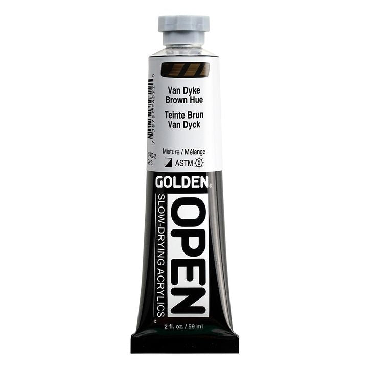 GOLDEN OPEN Slow-Drying Acrylfarbe 59 ml – 7462 Van Dyke Braun Hue