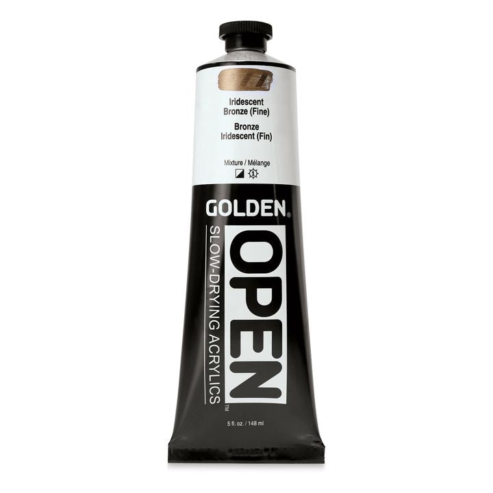 Akrylová farba GOLDEN OPEN Slow-Drying Iridescent 148 ml – 7481 Bronzová Jemná