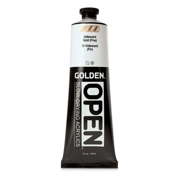 Akrylová farba GOLDEN OPEN Slow-Drying Iridescent 148 ml – 7484 Zlatá Jemná