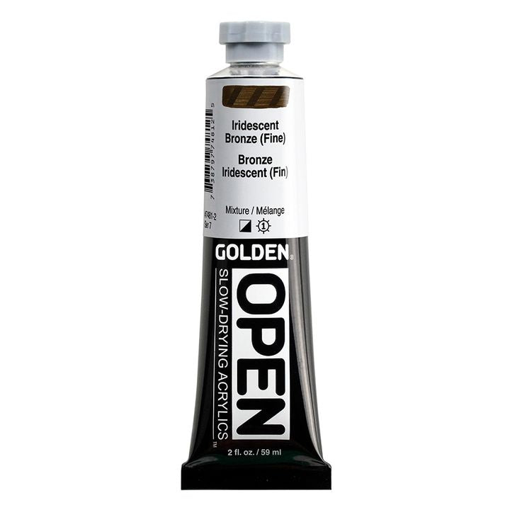 Akrylová farba GOLDEN OPEN Slow-Drying Iridescent 59 ml – 7481 Bronzová Jemná