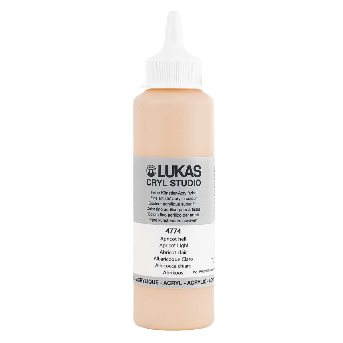 Akrylová farba LUKAS Cryl Studio 250 ml | rôzne farby – Svetlá marhuľová