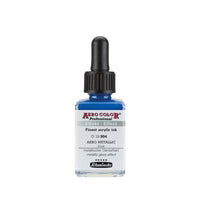 Akrylový atrament Schmincke AERO COLOR Professional Effect 28 ml – 904 AERO METALLIC modrá