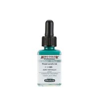 Akrylový atrament Schmincke AERO COLOR Professional Effect 28 ml – 905 AERO METALLIC zelená