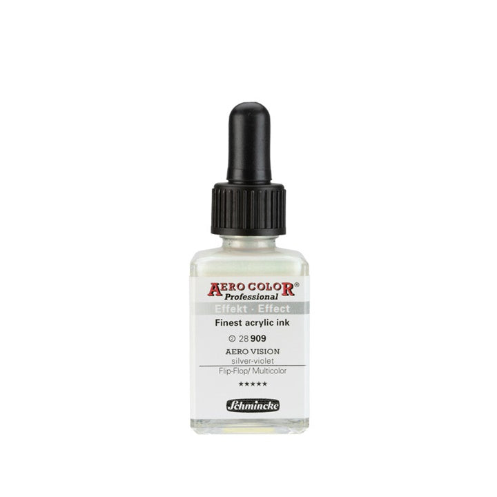 Akrylový atrament Schmincke AERO COLOR Professional Effect 28 ml – 909 AERO VISION striebornofialová