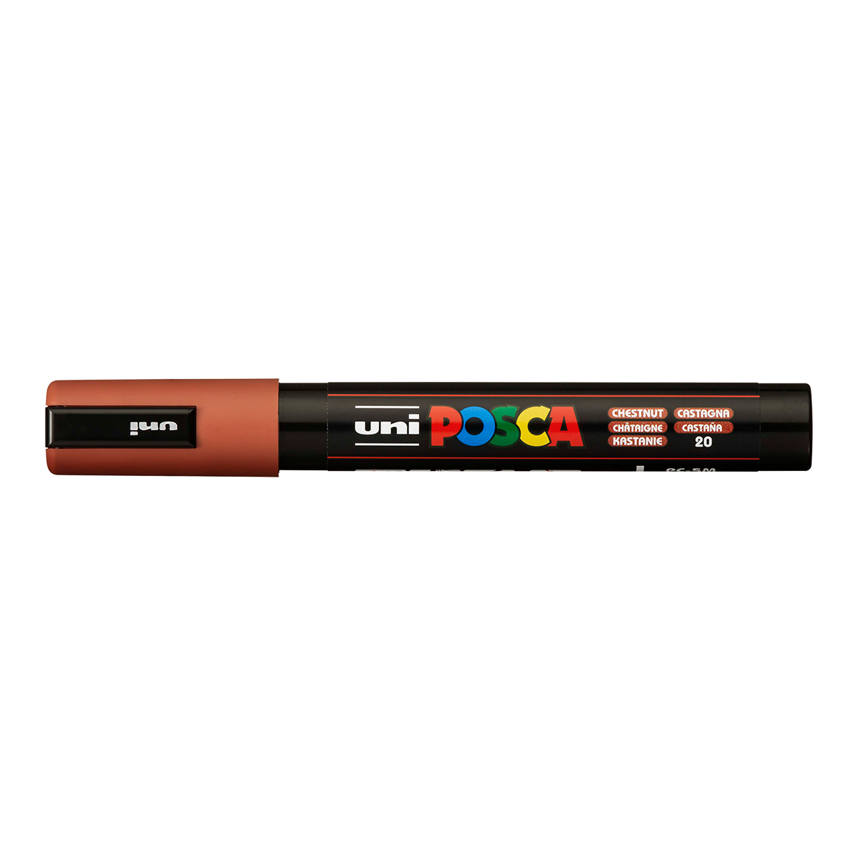 Akrylový popisovač Posca PC-5M, 1,8 – 2,5 mm, gaštanová (20)