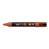 Akrylový popisovač Posca PC-5M, 1,8 – 2,5 mm, gaštanová (20)