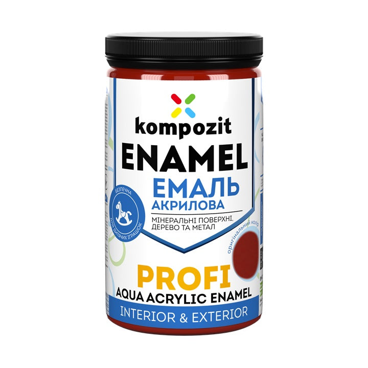 Akrylový smalt  KOMPOZIT PROFI Gloss  0.3 l – Červená
