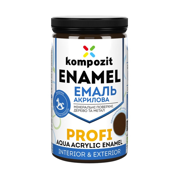 Akrylový smalt  KOMPOZIT PROFI Gloss  0.3 l – Hnedá