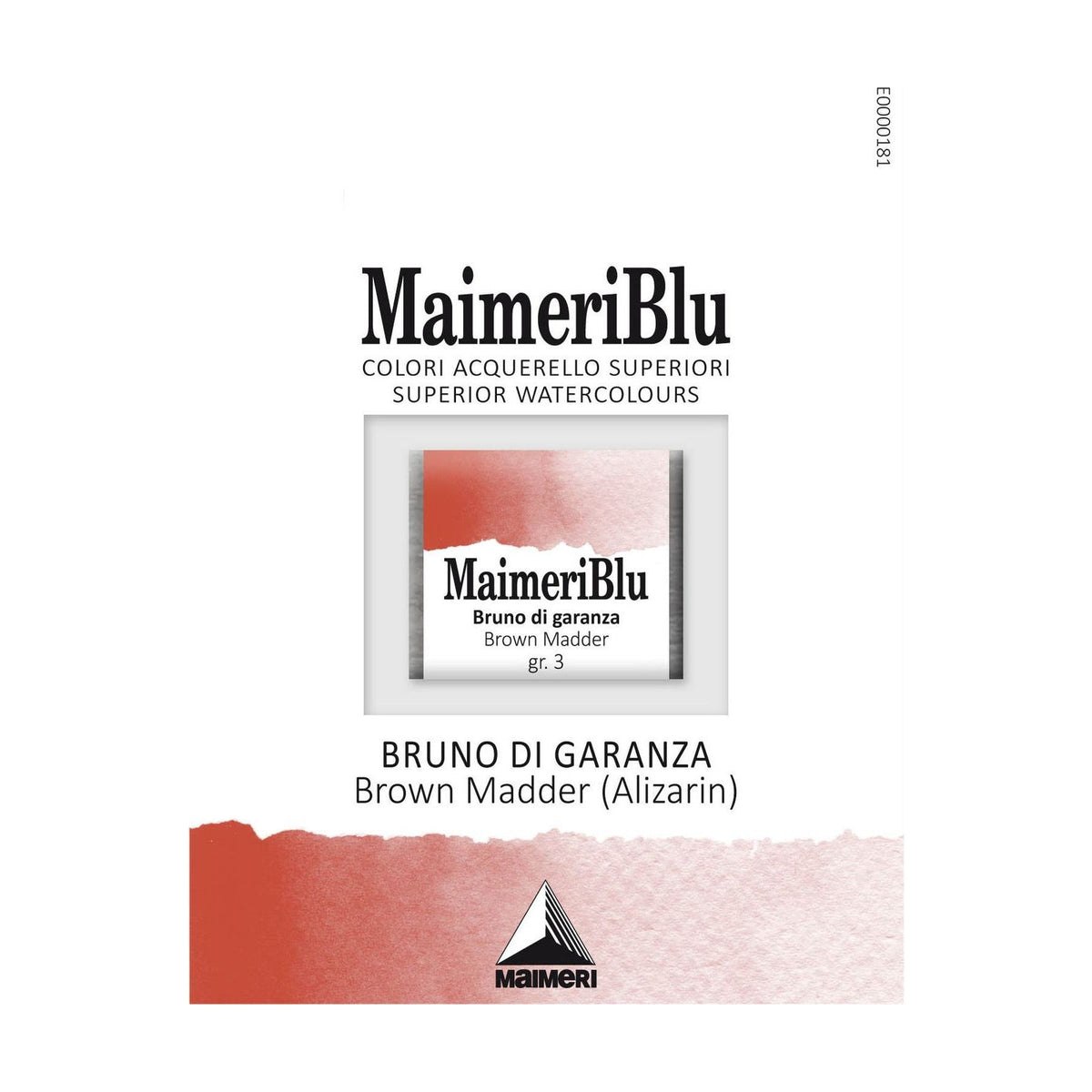 Akvarelová farba Maimeri Blu – polpanvička 1,5 ml – Kraplak hnedý alizarín