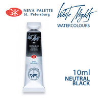 Akvarelová farba White Nights 10 ml | rôzne odtiene - Neutrálna čierna