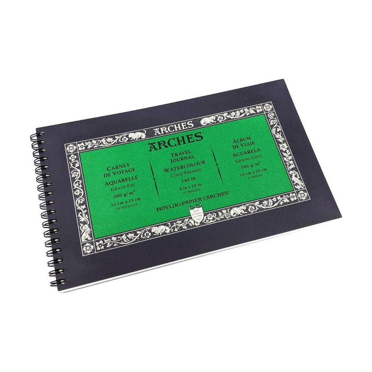 Akvarelový blok ARCHES Cold Pressed 300 g/m² 15 x 25 cm – 15 listov, špirála