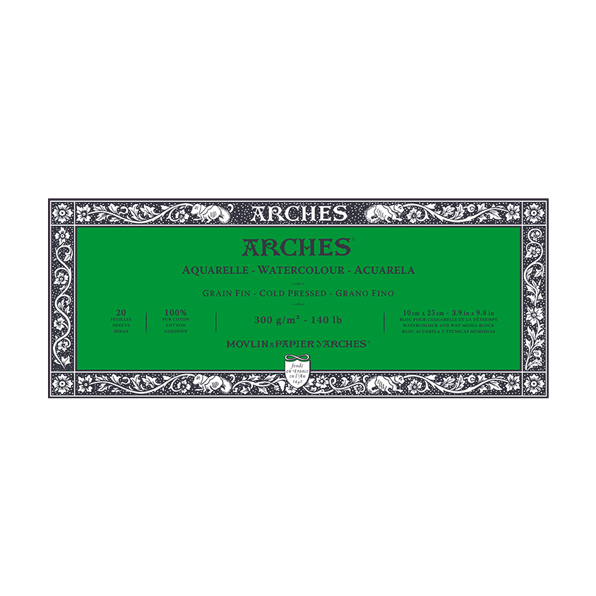 Akvarelový blok ARCHES CP prírodná biela 300 g/m² – 20 listov