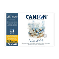 Akvarelový blok CANSON Coton d'Art CP 300 g/m² 10,5 x 15,5 cm - 12 listov
