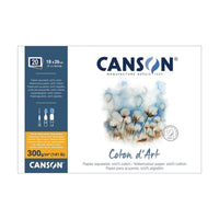 Akvarelový blok CANSON Coton d'Art CP 300 g/m² 18 x 26 cm - 20 listov