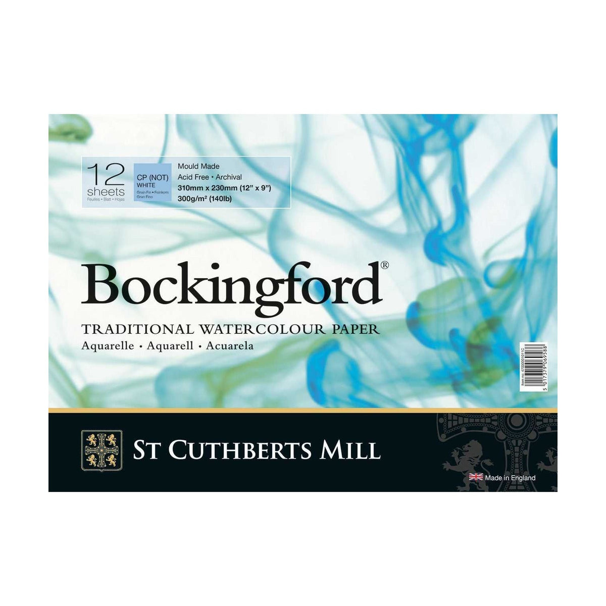 Akvarelový blok CANSON St Cuthberts Bockingford 300 g/m² 12 listov špirála 18 – 41 cm