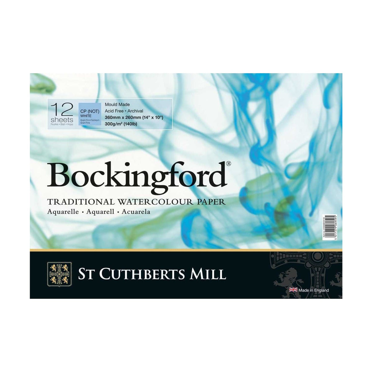 Akvarelový blok CANSON St Cuthberts Bockingford 300 g/m² 12 listov špirála 18 – 41 cm