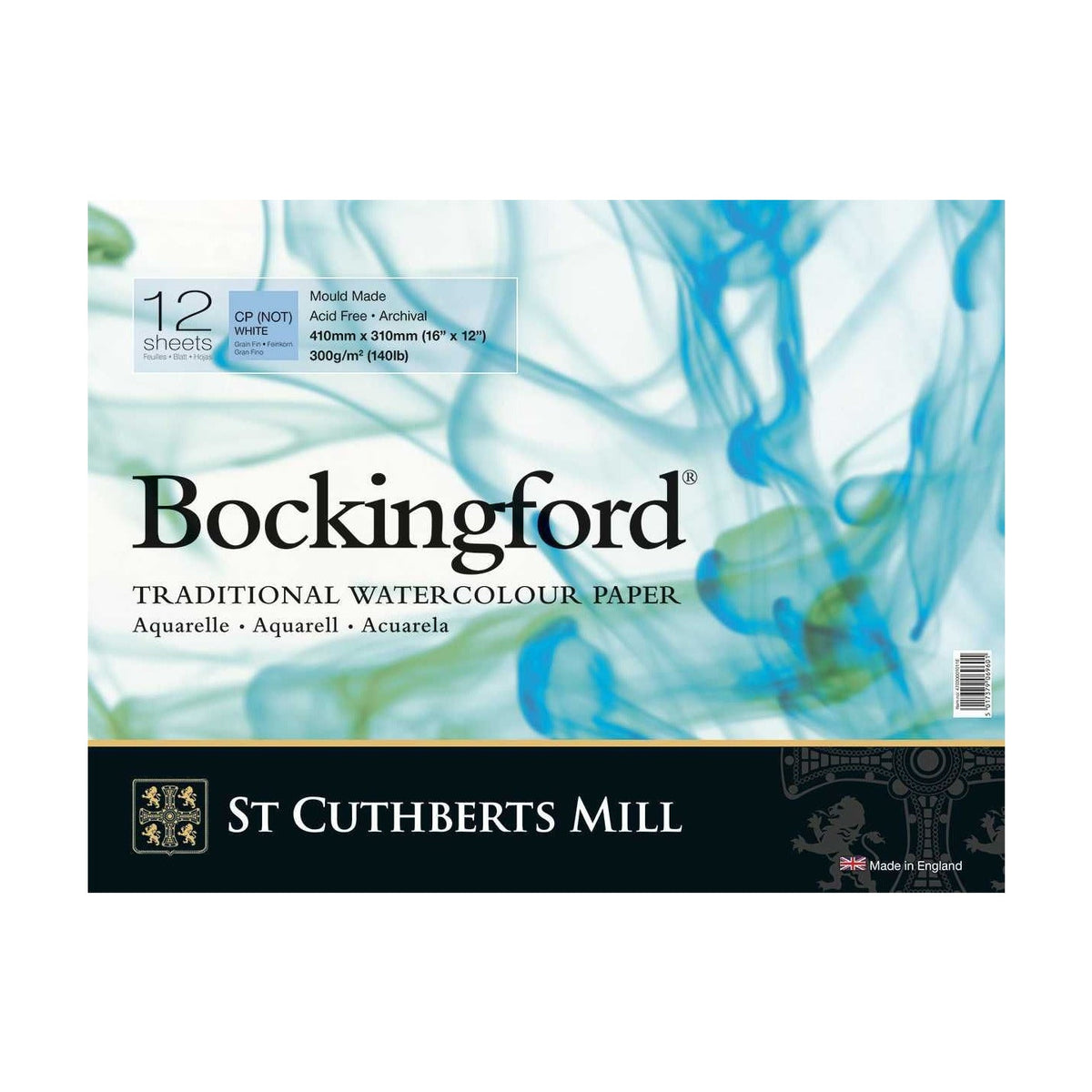 Akvarelový blok CANSON St Cuthberts Bockingford 300 g/m² 12 listov špirála 18 – 41 cm