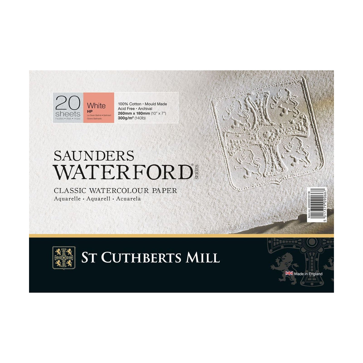Akvarelový blok CANSON St Cuthberts Saunders HP 300 g/m² 20 listov – 26 × 51 cm