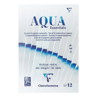 Akvarelový blok Clairefontaine Aqua Essentials 200 až 300 g/m² 10 – 24 cm - 12 listov