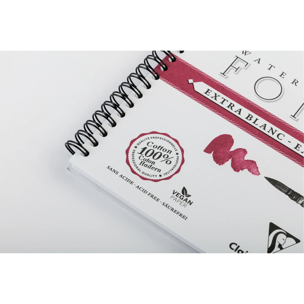Akvarelový blok Clairefontaine Fontaine CP extra biely 300 g 18 x 24 cm - 12 listov