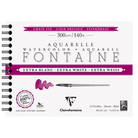 Akvarelový blok Clairefontaine Fontaine CP extra biely 300 g 18 x 24 cm - 12 listov