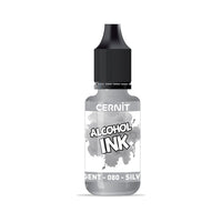 Alkoholový farebný atrament CERNIT 20 ml – 080 strieborná