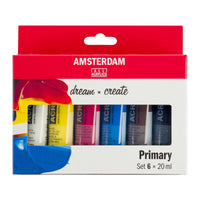 ROYAL TALENS Amsterdam sada akrylových farieb Primary 6 x 20 ml