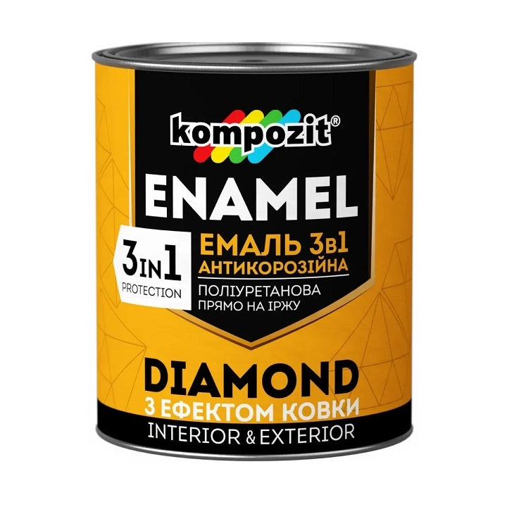 Antikorózny smalt 3 v 1  KOMPOZIT DIAMOND  0.65 l – Strieborná