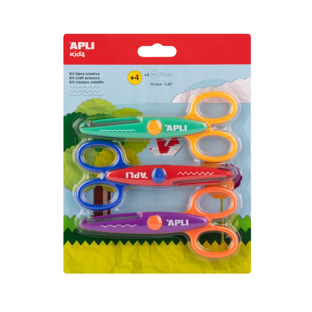 APLI kreatívne nožnice 13,5 cm, okrúhla špička, symetrické