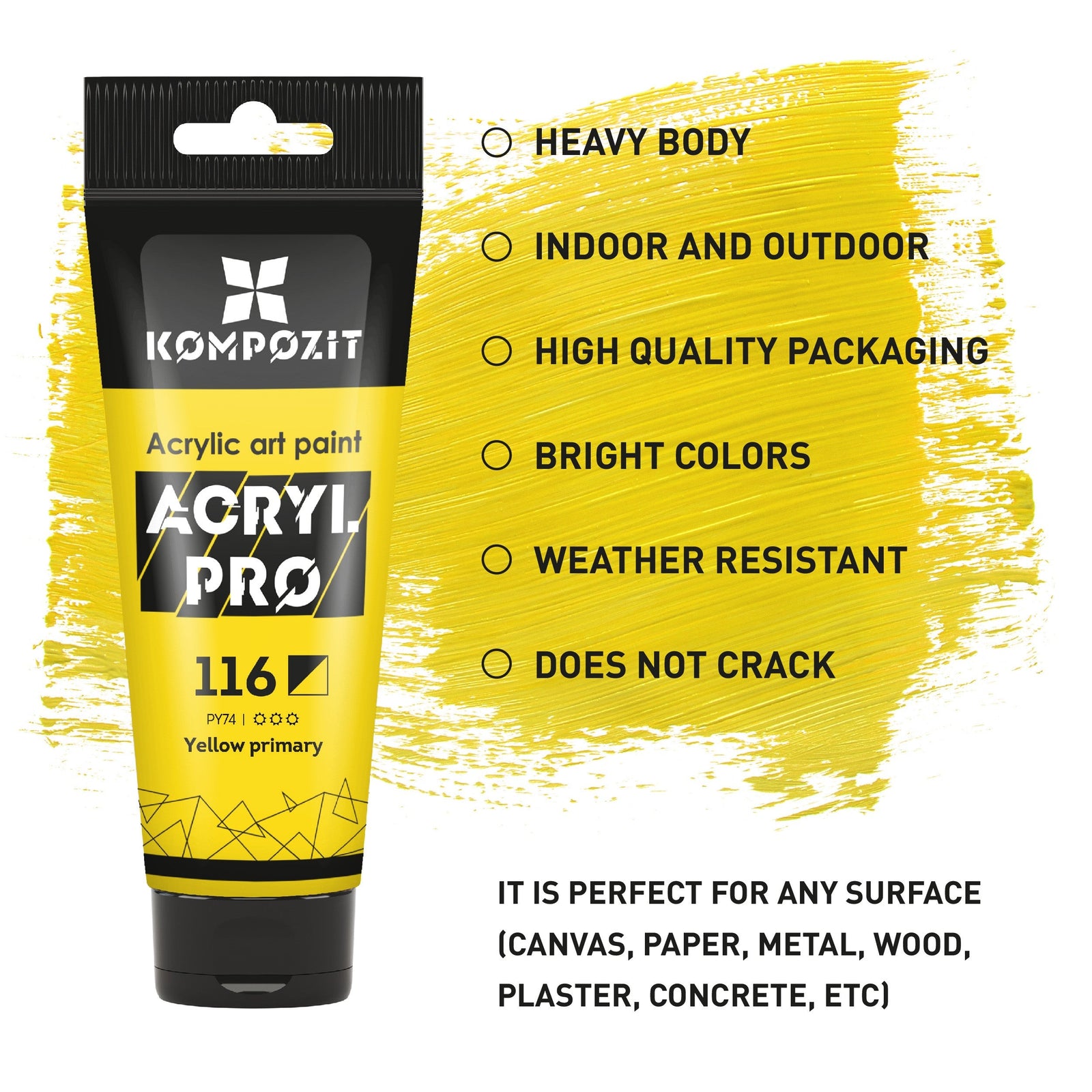 Sada akrylových farieb ACRYL PRO Kompozit v boxe - 42 x 75 ml