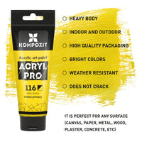 Sada akrylových farieb ACRYL PRO Kompozit v boxe - 42 x 75 ml