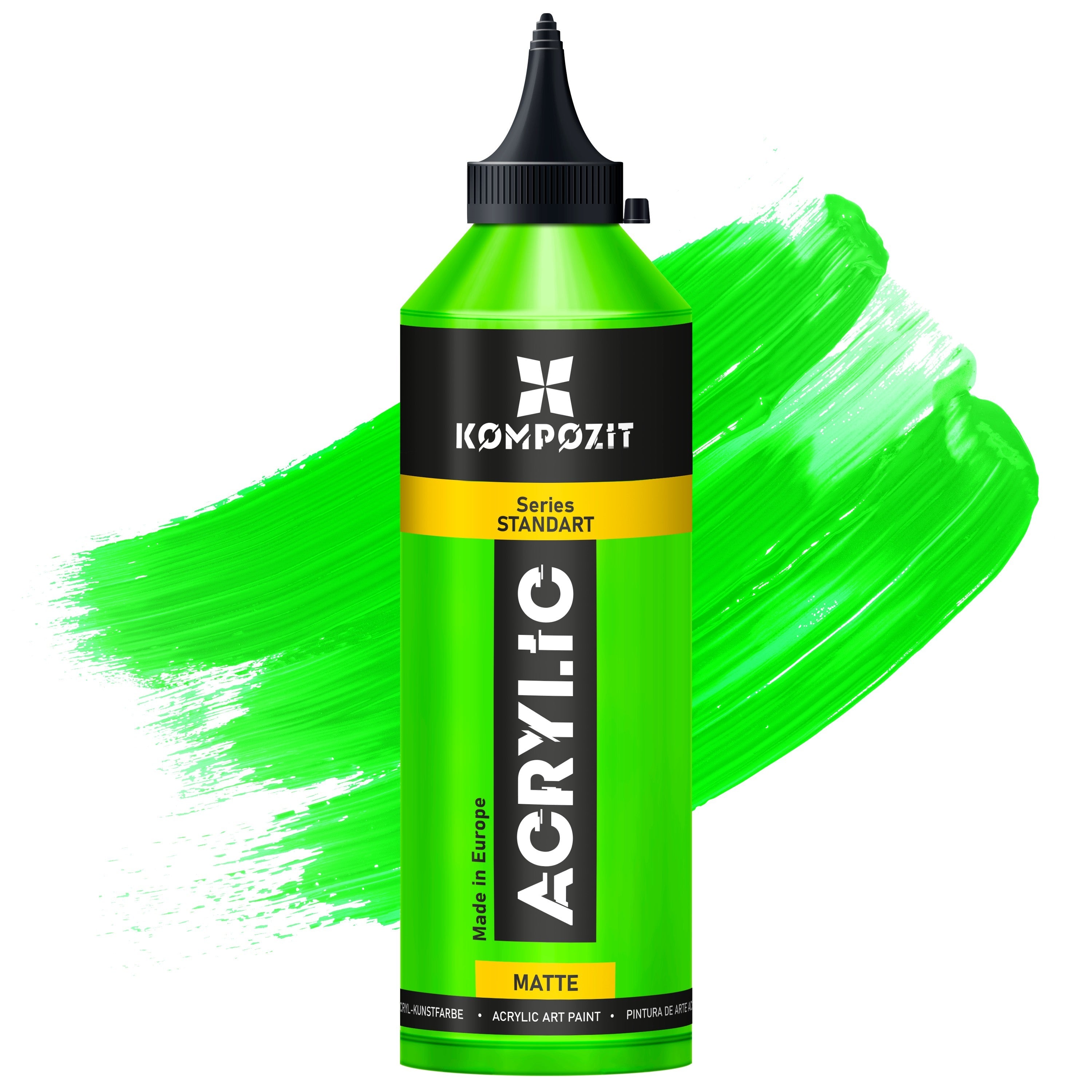 Akrylová farba Kompozit STANDART Fluorescent 500 ml – 112 Fluorescenčná zelená