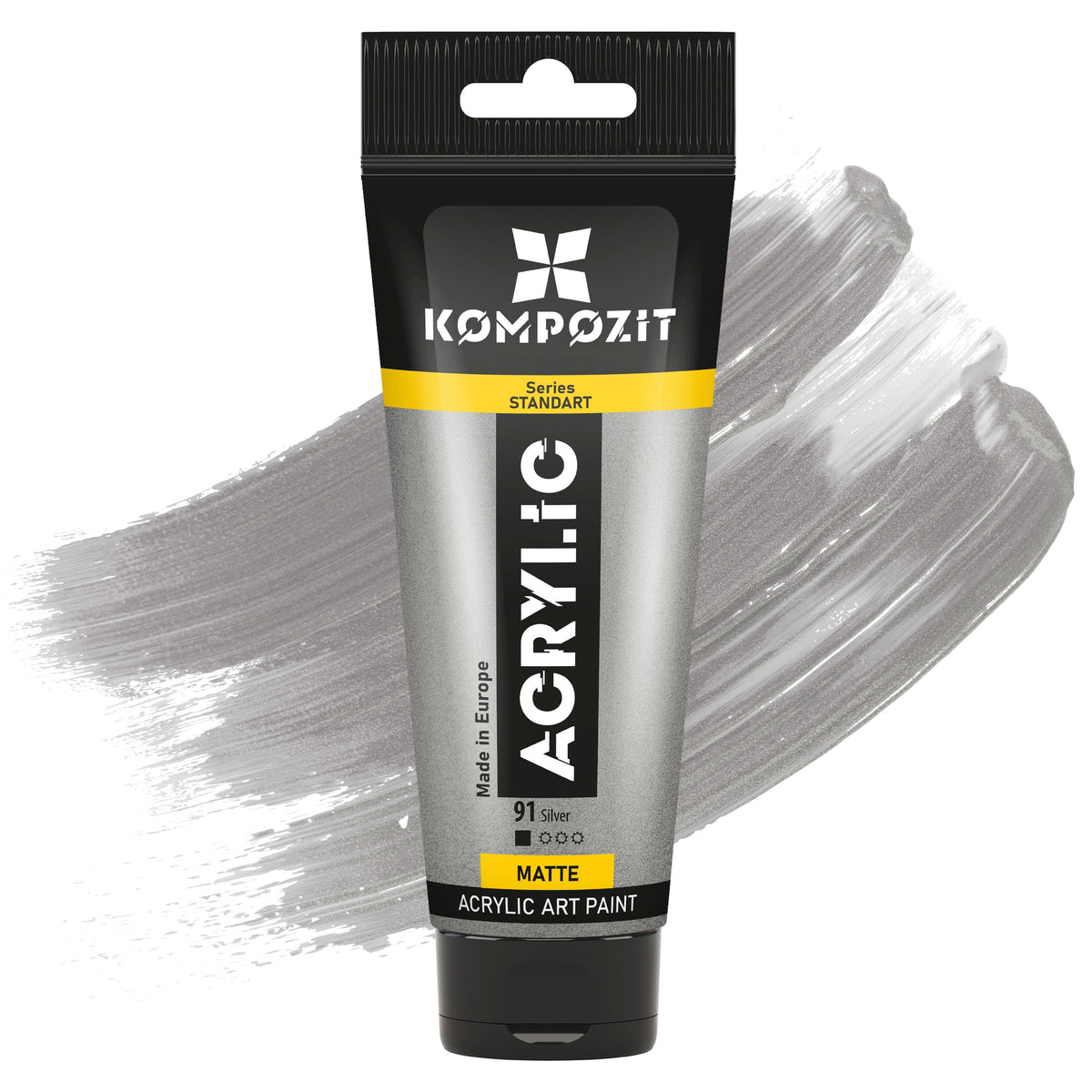 Akrylová farba STANDART Kompozit Metallic 75 ml – 91 Strieborná