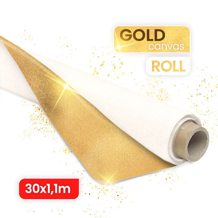 ARTMIE MIDAS zlaté maliarske plátno na rolke 30 metrov - rôzne šírky — obrázok 2