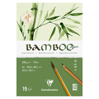 Bambusový akvarelový blok Clairefontaine CP 250 g/m² A1 - 15 listov