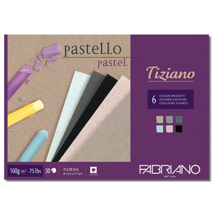 Blok farebných papierov pre pastel FABRIANO Tiziano | rôzne rozmery — obrázok 1