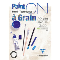 Blok na mix media Clairefontaine Paint'On a grain 250 g – 20 listov