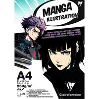 Blok papierov Clairefontaine Manga Illustration 250 g/m² A5 – A3 - 20 listov
