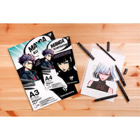 Blok papierov Clairefontaine Manga Illustration 250 g/m² A5 – A3 - 20 listov