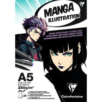 Blok papierov Clairefontaine Manga Illustration 250 g/m² A5 – A3 - 20 listov